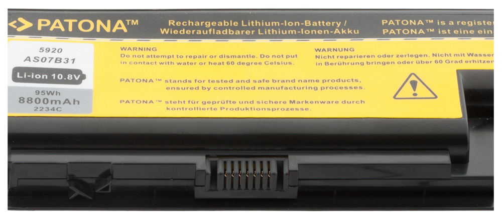 Akku Acer Aspire AS07B41 AS07B42 AS07B51 AS07B71 5230 5310 5720 5920 original arli patona ersatzakku bettarie laptop notebook kaufen AS07B31, AS07B32, AS07B41, AS07B42 AS07B51 AS07B71 AS07B72 LC.BTP00.007