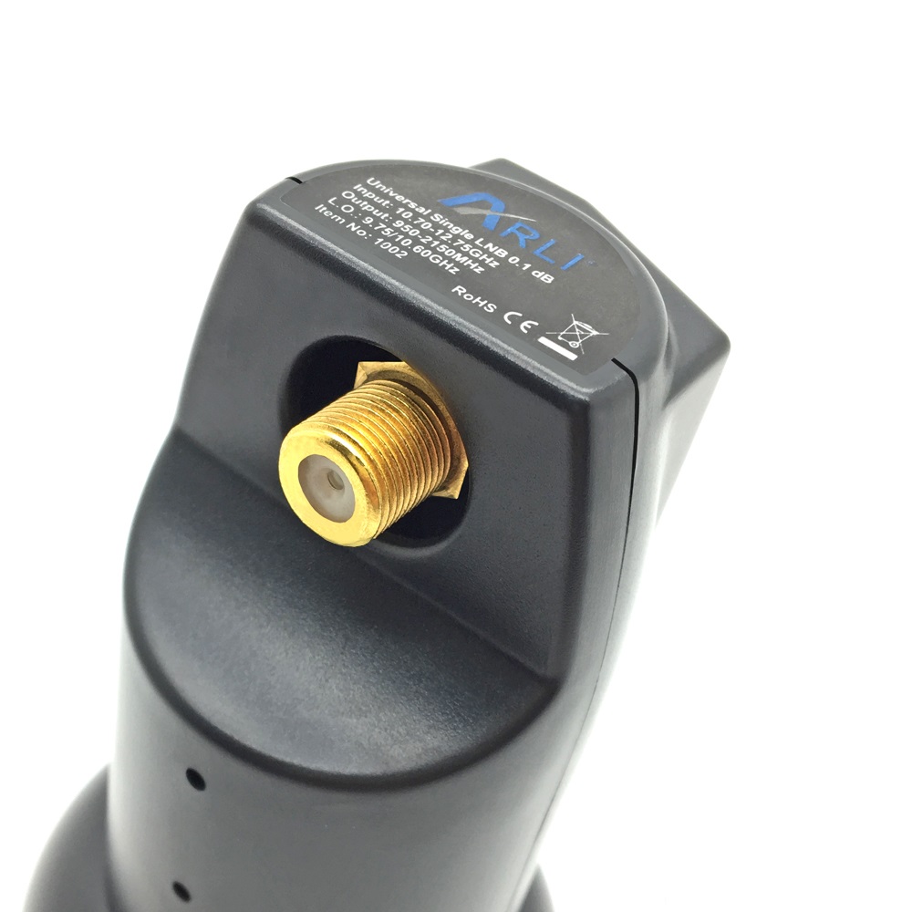 Single-LNB-ARLI-2 4x ARLI Single LNB 0.1dB + 8x F-Stecker Single lnb Twin Quad Quattro lmb digitaler kopf für satellitenschüssel receiver diseqc satellitenschüssel sat antenne gold Feed Feedhalter KU-Band ku Band Astra Hotbird Türksat Camping Anschluss Kabel 135dB Sat-Ante