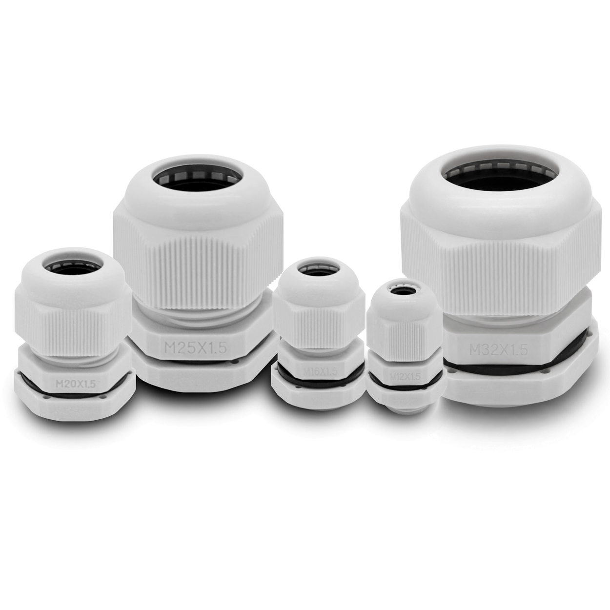ARLI Kabelverschraubung IP68 grau M12 M16 M20 M25 M32 - 50er Set
