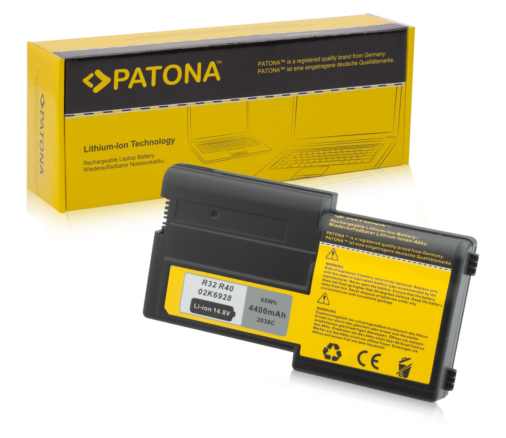 Akku für IBM Thinkpad R32 R40 4400 mAh 02K6651 02K7057 02K6928 Laptop