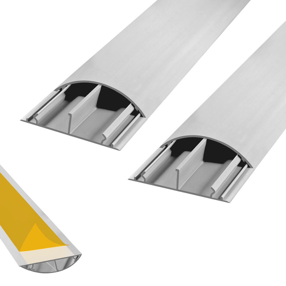 2x-Kunststoff-PVC-Kabelkanal-Selbstklebend-Fussboden-Grau-70x20-ARLI 2x 1m Wand/Fussboden grau selbstklebend 70x20 mm Installationskanal selbstklebend TV Bodenlochung weiss weiß grau Wandmontage Deckenmontage kabel kanal kabelkanal elektroinstallation leiste 10x15mm 16x16mm 25x25mm 40x25mm schraubbar PVC Elektro Kanal 30x2