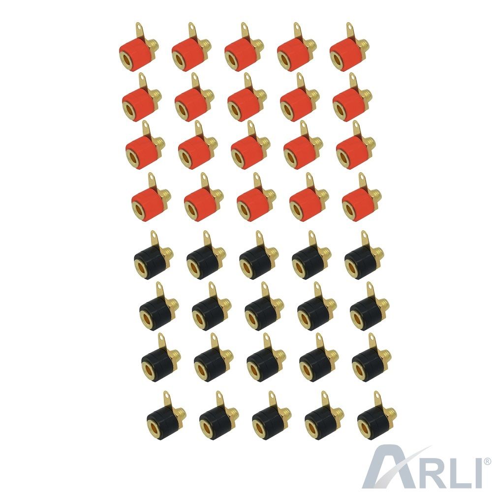 Bananenstecker-Bananenbuchse-Bananen-Stecker-Buchse-vergoldet-rot-schwarz-ARLI