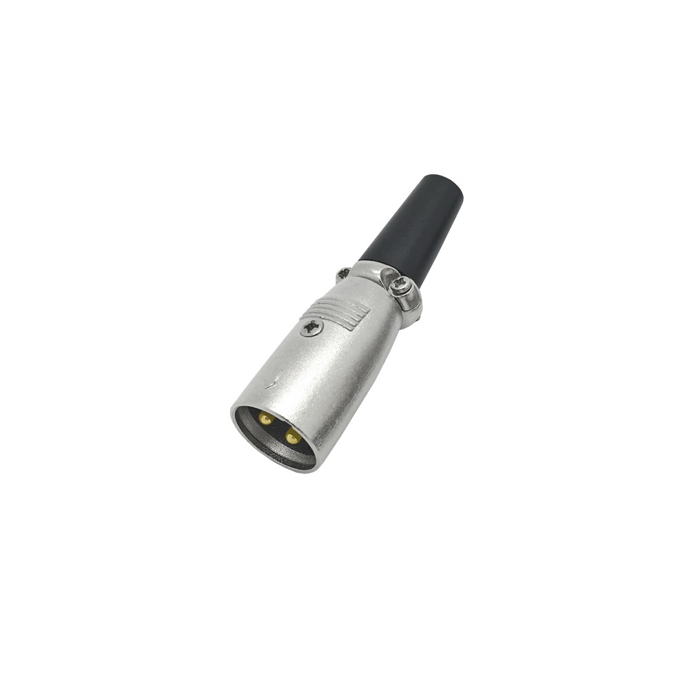 XLR-Stecker-1 XLR-Stecker-male-female-vergoldet-3-polig-Mikrofonkabel-Zugentlastung-Kontakte-ARLI