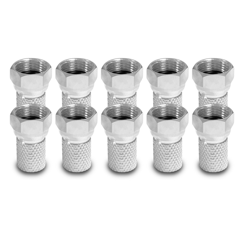 10x F-Stecker 7 - 7,5 mm mit breiter Mutter und Dichtring adapter sar tv iec Hama Technisat Kathrein kompressionsstecker zange HD 4K wasserdicht satelliten kabel digitaltauglich konfektionierte TV-Kabel Anlage F Stecker Buchse Kupplung Abisoliermesser abi