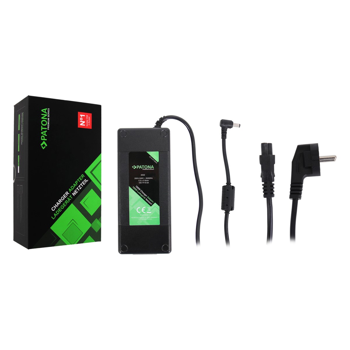 PATONA Premium Netzteil 180W 19V 9,5A für ASUS ROG G55 G75 MSI GT685 GT783 Clevo