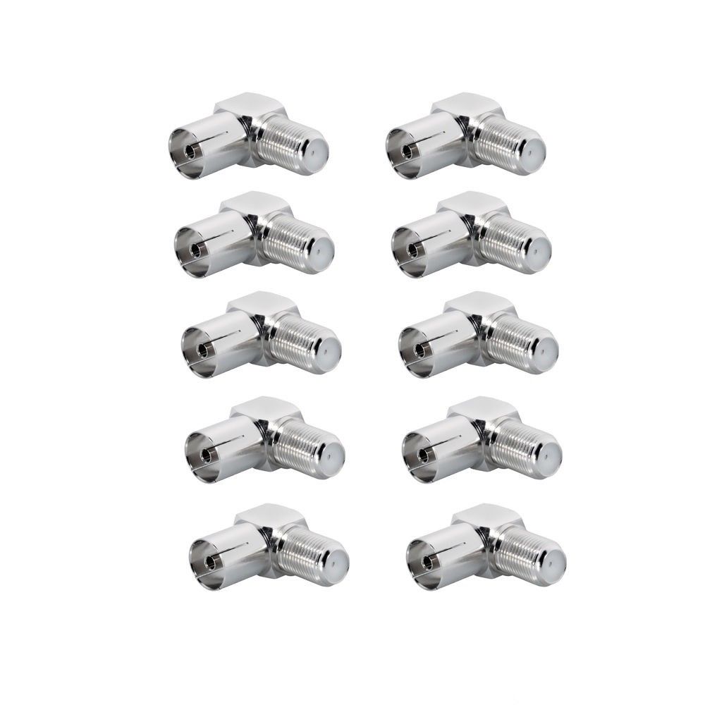 ARLI 10x Winkel Adapter 9,5 mm Buchse Adapter Testsieger günstig Top Preis Preisleistung super kaufen Opticum HD Digital GigaBlue Hama Technisat Kathrein Fuba Smart Inverto Humax Venton Wandhalter 60cm 80cm switch Anschluss Gummitülle Tülle F-Stecker F St