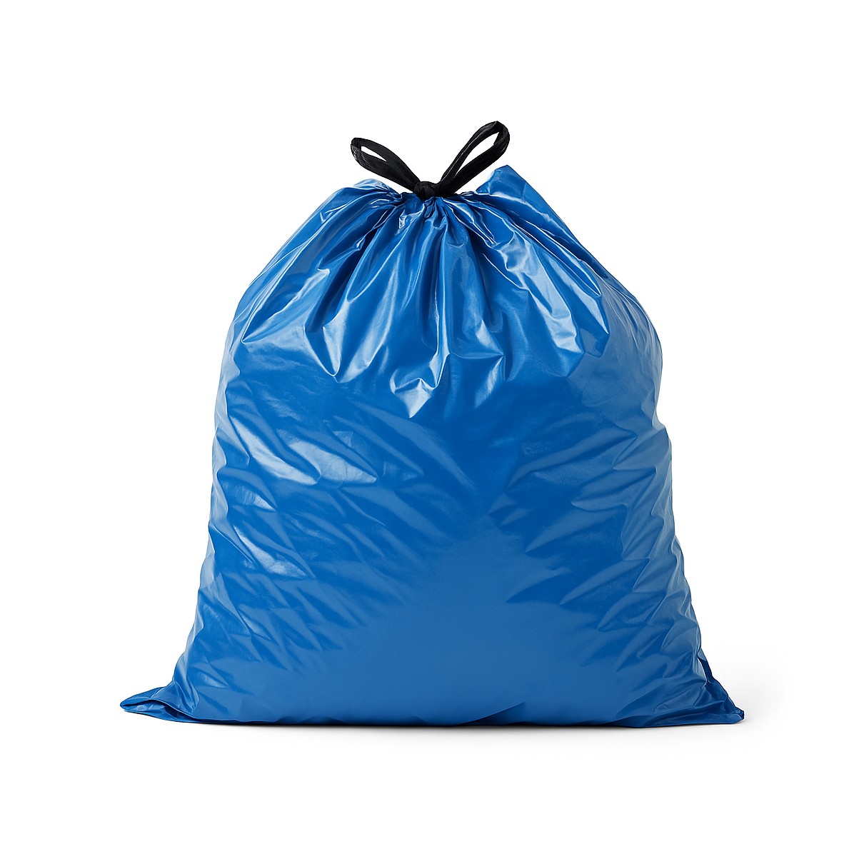 Zugbandsack 120L LDPE Müllsack 700 x 1000 mm blau Typ 60 mit Zugbandverschluss