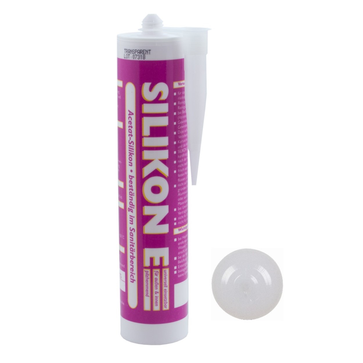 arli_Silikon-Fugendicht-transparent Silikon 310ml transparent Universal Sanitär Bad Dusche Küche Fuge Fenster innen außen