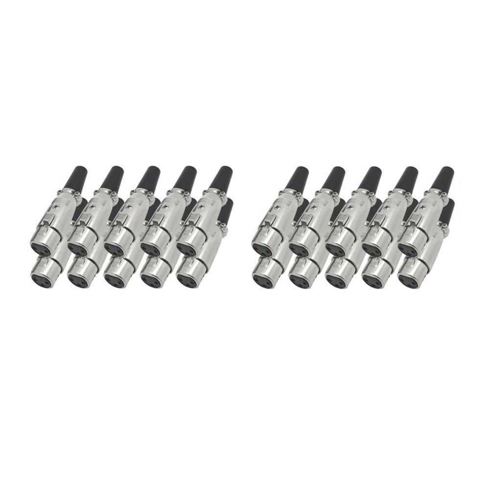 arli xlr kabel stecker buchse kupplung 20x vergoldet mikrofon dmx klinke mikrofon adapter chinch audio mischpult steckerset set female male 3 polig 3pol pol pin löten lötbar zugentlastung 3-polig mikrofonstecker mikrofonbuchse 