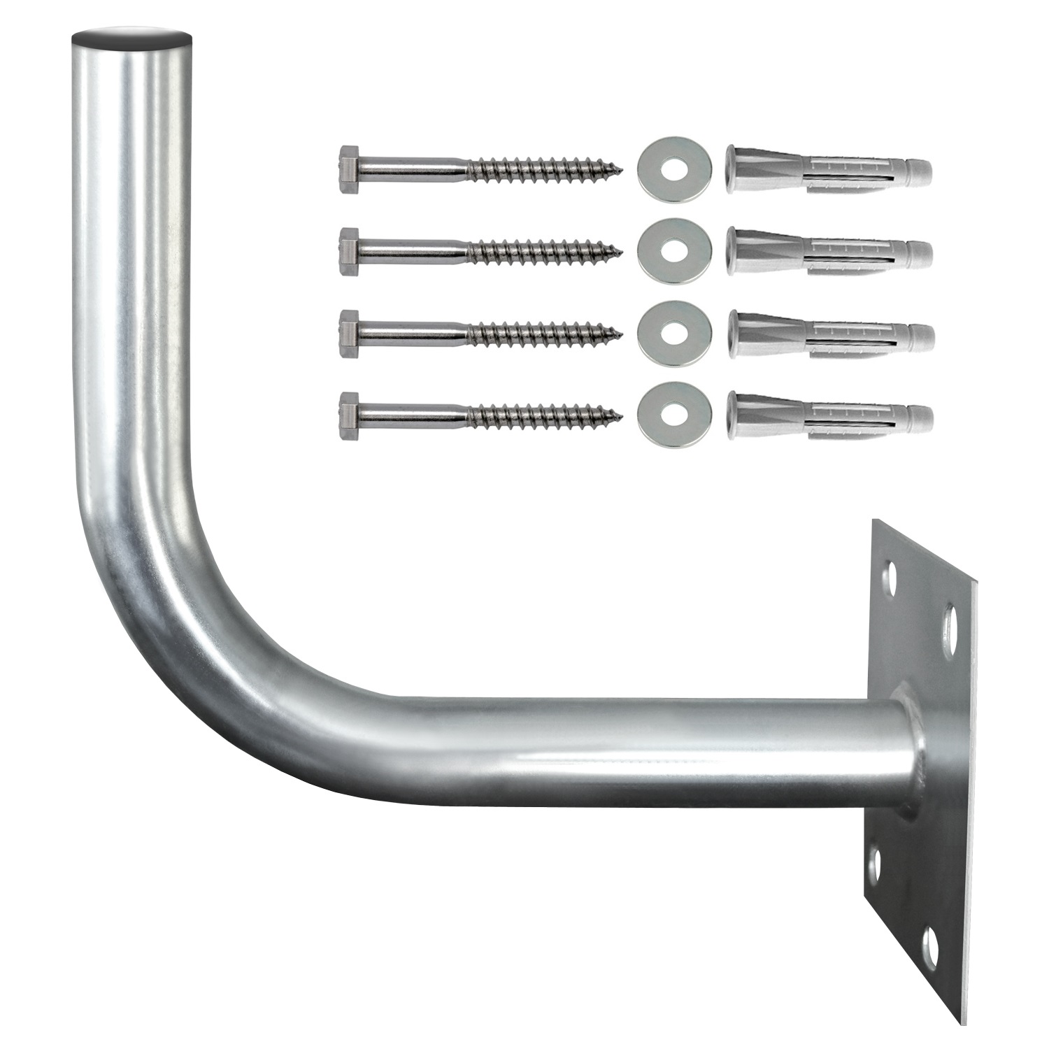 wandhalter-2 ARLI Wandhalter Stahl 25cm + Schrauben- & Dübelset Wandhalter wand halter sarfinder multischalter receiver antenne anten antennen tv wandhalterungen wandhalterung 25cm 40cm 45cm 25 40 45 cm 48mm diseqc schalter lnb lmb anlage montage halterung f stecler v