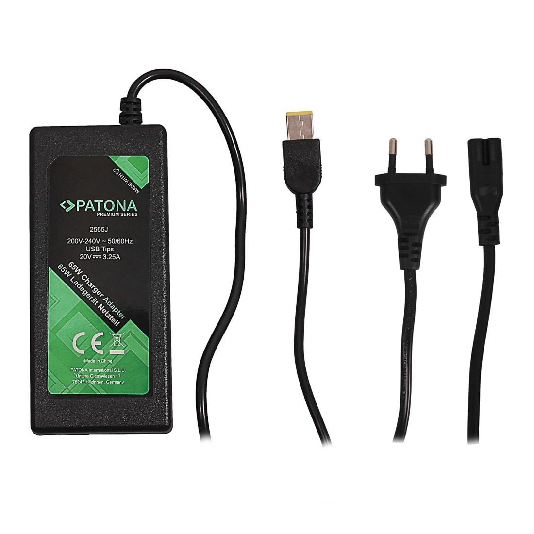 PATONA Premium Netzteil 20V 3,25A 65W Slim-Tip slim tip für Lenovo T540p T440 X240 X1 Carbon arli edge notebook laptop thinkpad yoga dual-core ThinkPad Think Pad x1 carbo 20v 65w