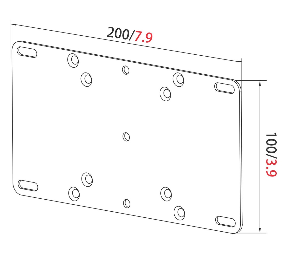 vesa adapter halterung wandhalter tv led lcd plasma fernseher halter 75 100 200 monitor befestigung wand universal mywall arli my wall bohrungen ferseherhalterung metall stabil montage montagematerial material schrauben adaptor uni 