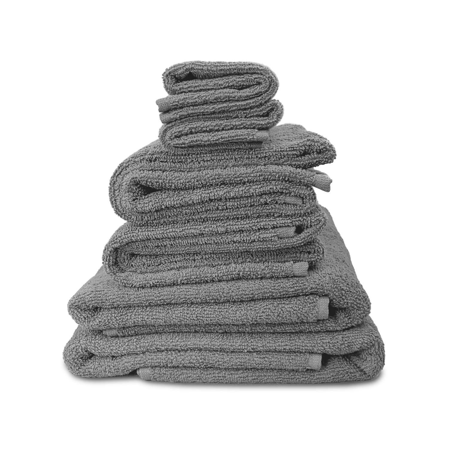 6er Handtuch Set anthrazit 2x Duschtuch 2x Handtuch 2x Gästetuch