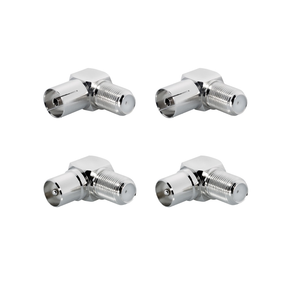 ARLI Winkel Adapter 2x Stecker + 2x Buchse Adapter Testsieger günstig Top Preis Preisleistung super kaufen Opticum HD Digital GigaBlue Hama Technisat Kathrein Fuba Smart Inverto Humax Venton Wandhalter 60cm 80cm switch Anschluss Gummitülle Tülle F-Stecker