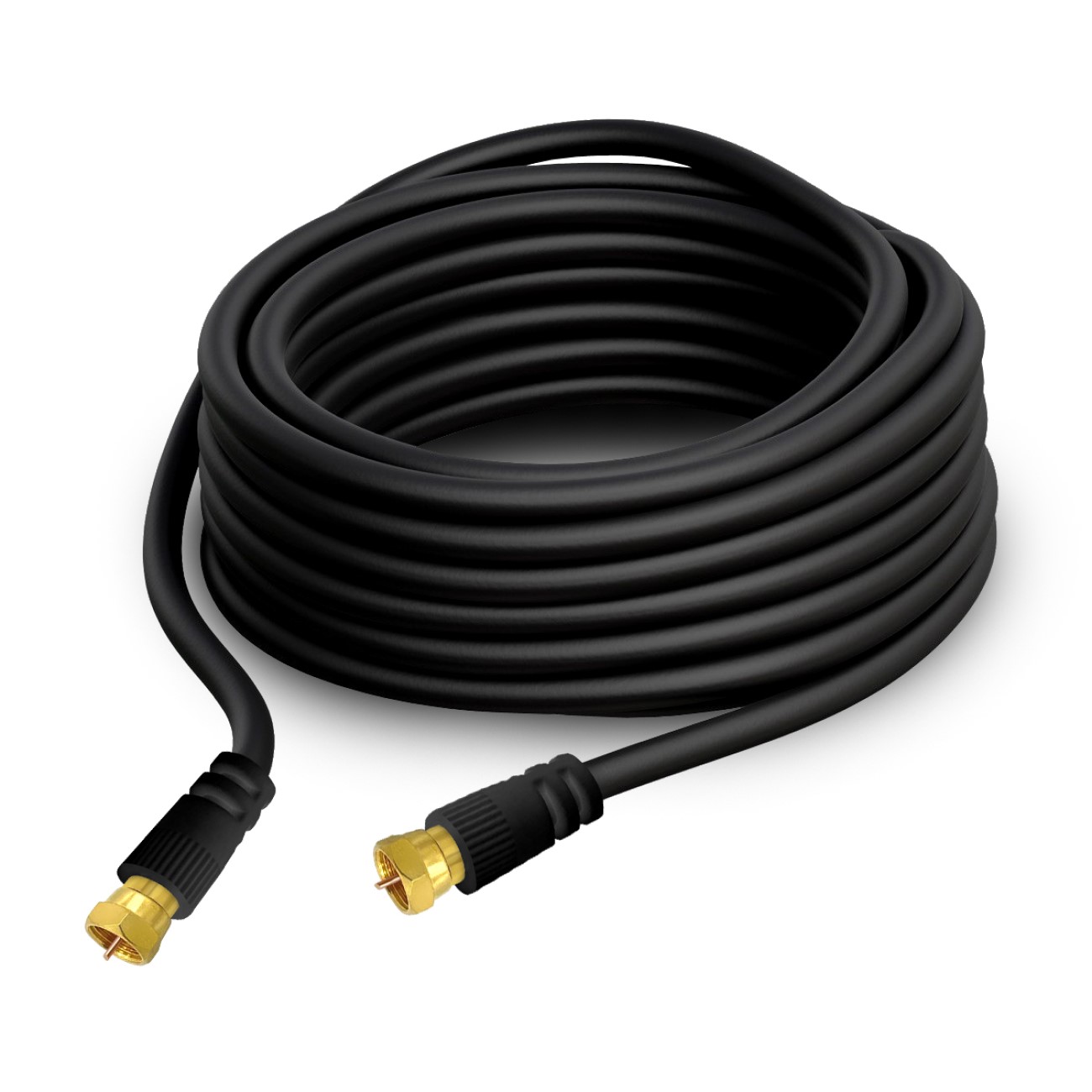 7m ARLI HD Sat TV Anschlusskabel schwarz – max. 135 dB 5-fach geschirmt | vergoldete F-Stecker | DVB-S/S2 DVB-T/T2 DVB-C/C2 4K 8K HDTV