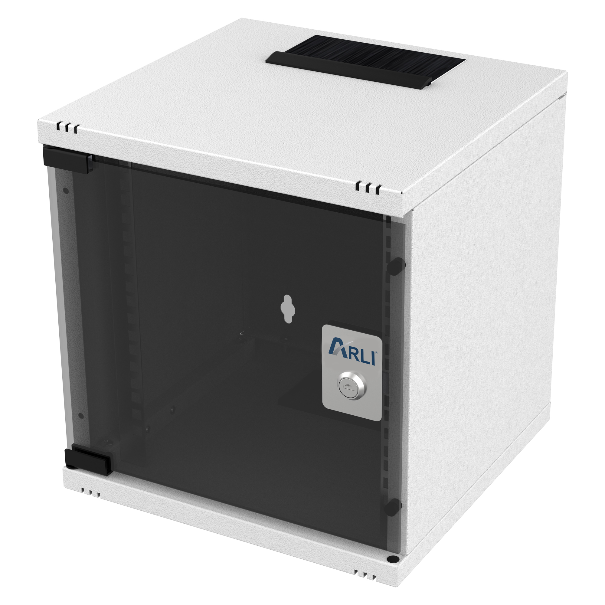 ARLI 10 Zoll Netzwerkschrank 6HE Wandgehäuse Serverschrank abschließbar mit Glastür SOHO 6U