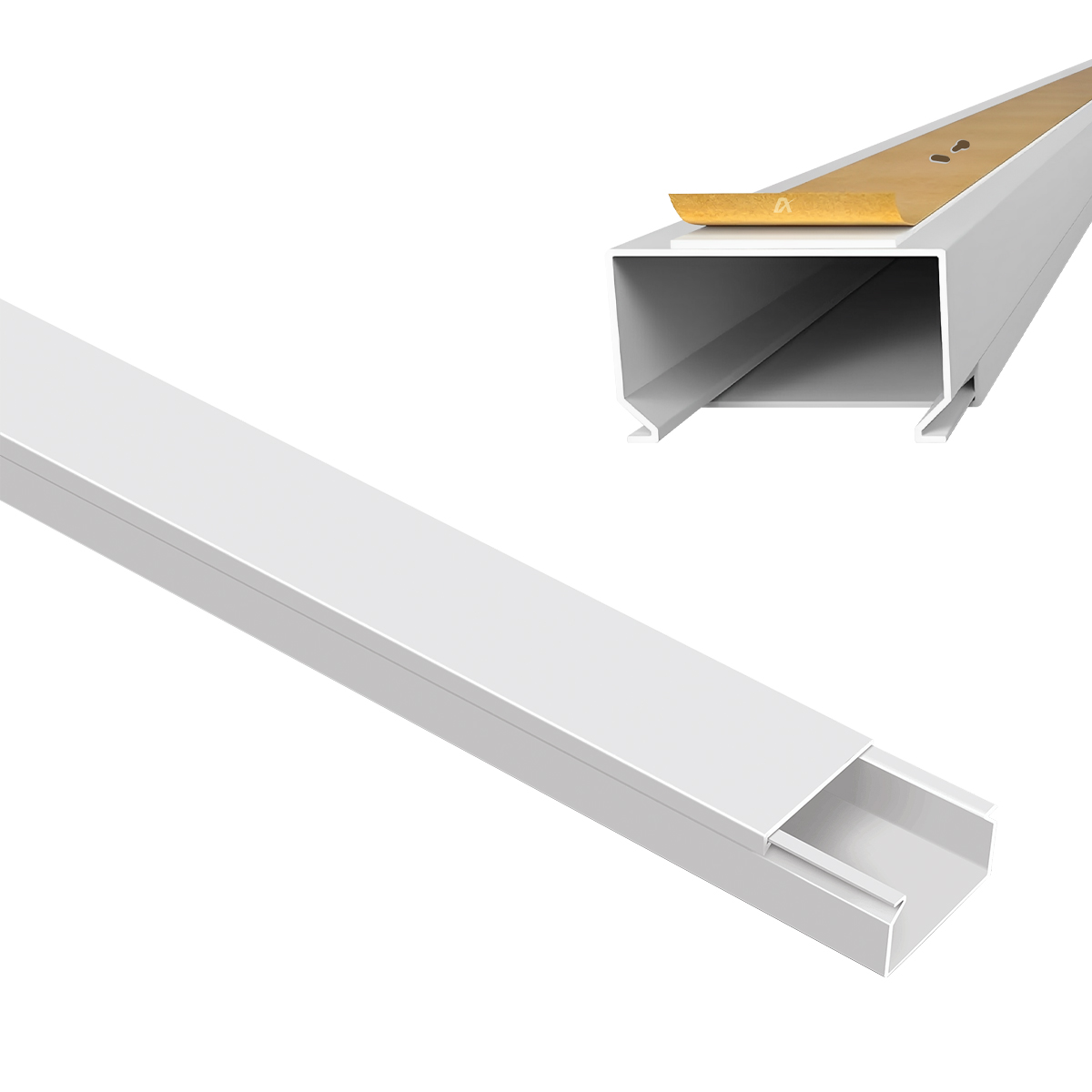 arli-kabelknal-40x25-2m ARLI Kabelkanal 40 x 25 mm selbstklebend mit Bodenlochung