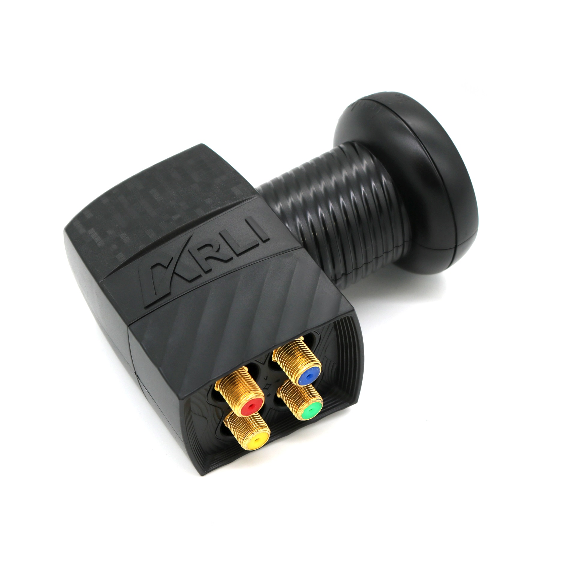 Quad-LNB-1avjna3zRRxY4G SAT Anlage Digital 80cm 60cm Single Twin Quad Octo LNB Teilnehmer komplettanlage komplett Schüssel Antenne Spiegel Kabel F Stecker Camping Koaxialkabel Set Wandalter 4K grau weiss Full HD Satfinder vergoldet russisch türkisch astra