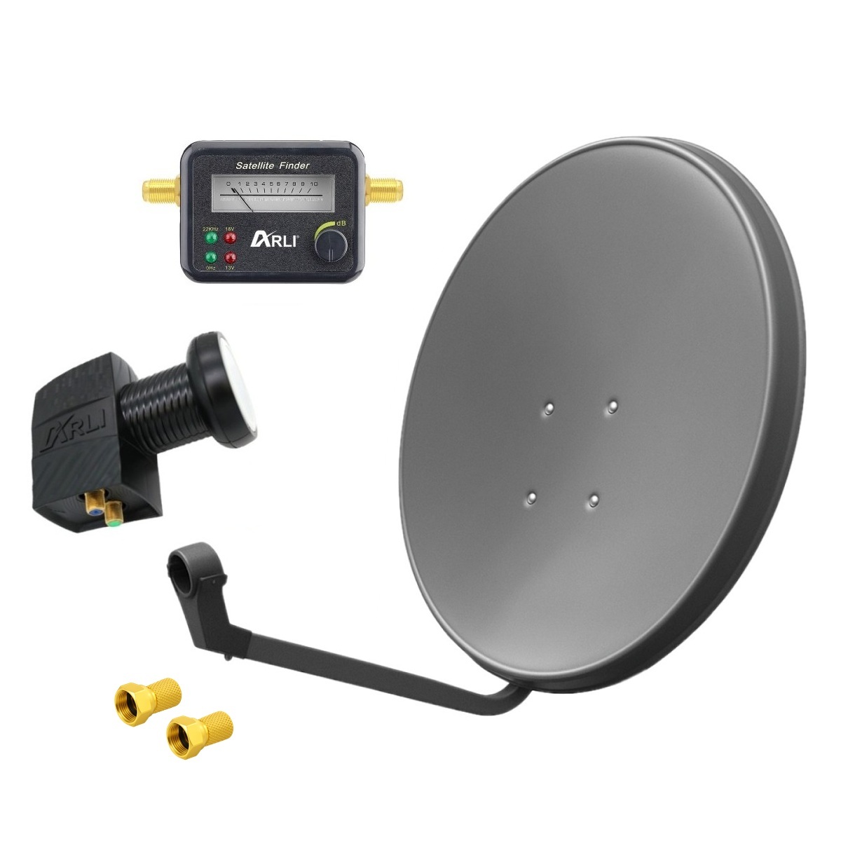 SAT Anlage Digital 80cm 60cm Single Twin Quad Octo LNB Teilnehmer komplettanlage komplett Schüssel Antenne Spiegel Kabel F Stecker Camping Koaxialkabel Set Wandalter 4K grau weiss Full HD Satfinder vergoldet russisch türkisch astra hotbird türksat 
