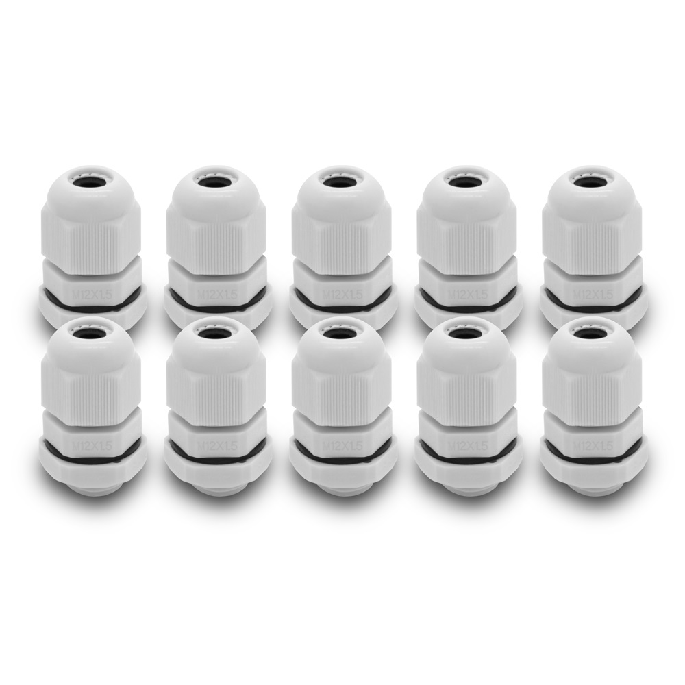 10xM12-grau arli m12 12 set kabelverschraubung kabel verschraubung abzweigdose gehäuse kunststoffkasten wasserdicht industrie installationschrank verteilerschrank kunststoff hauptschalter schalter cable gland metrisch ip67 dicht leergehäuse