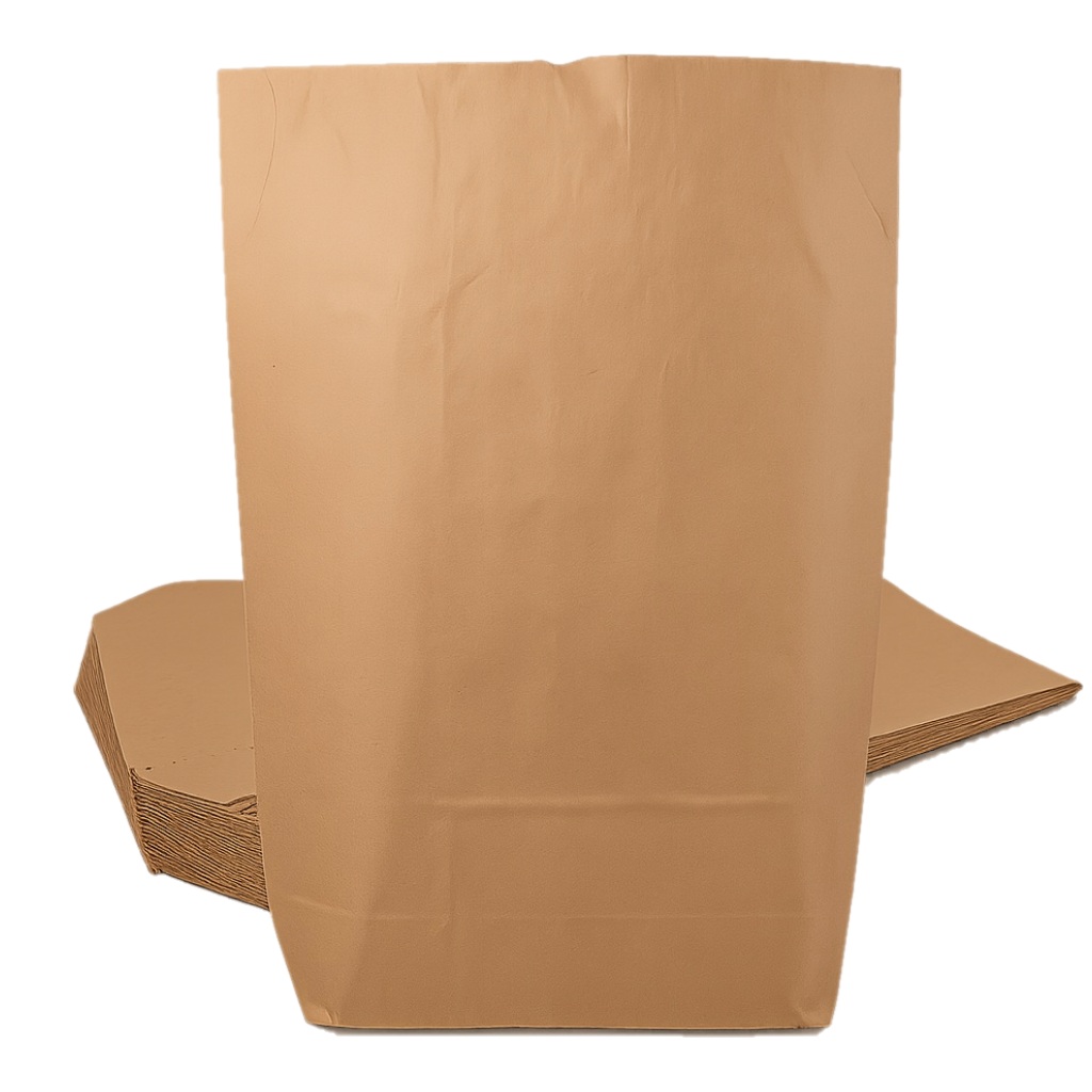 25x Papier Sack Bio 120L Papierbeutel Papiersack Müllbeutel 70x95+25cm 70 g/m²