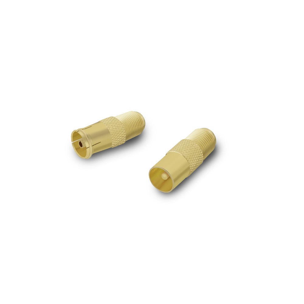 arli adapter iec 9,5 mm f-stecker f stecker verbinder antennenstecker sat kabel koaxialkabel koax kabel koaxkabel koaxial antennenbuchse antennenstecker antenne verbinder kuppplung buchse satelliten satellitenschüssel digital vergoldet set