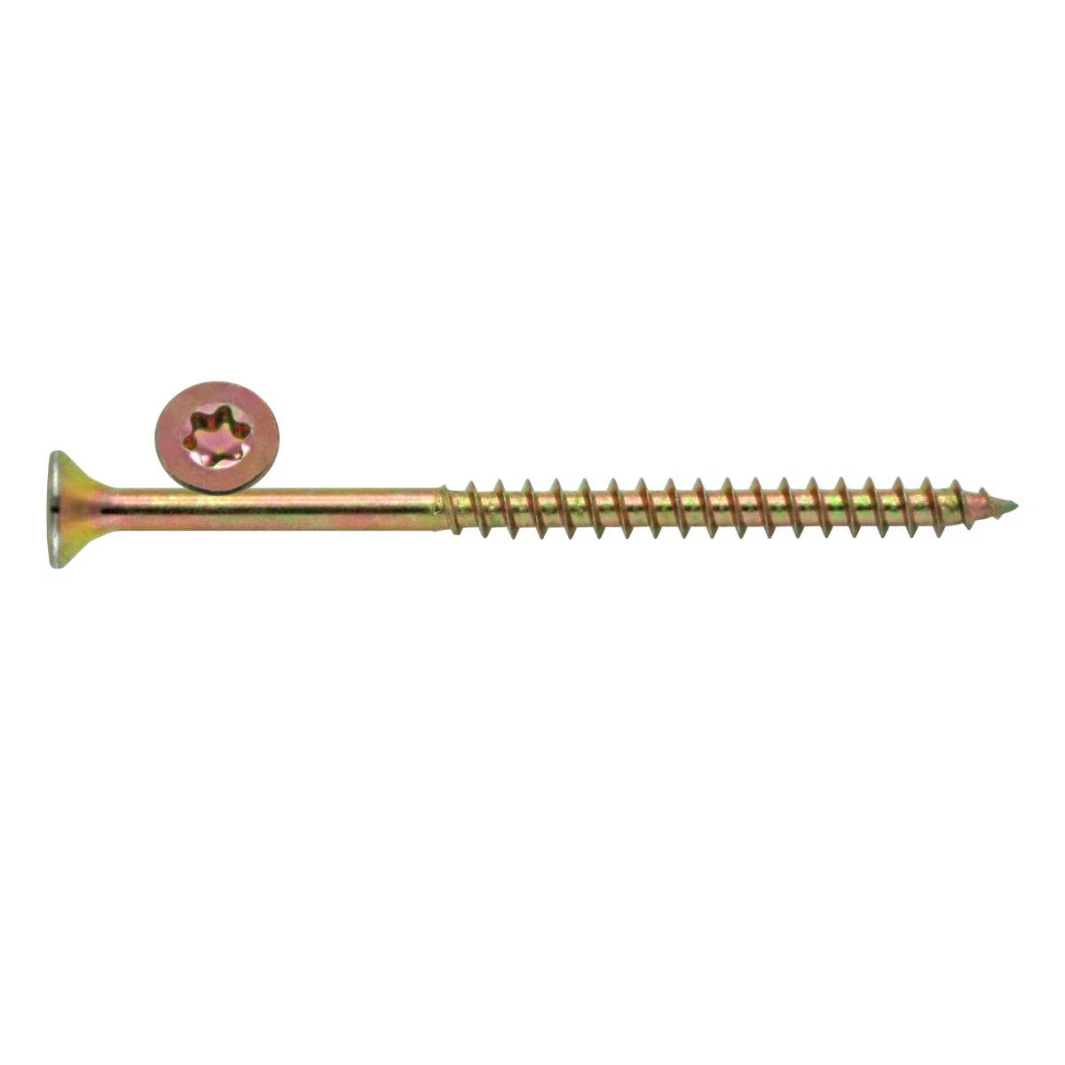 ARLI 100x 4x45 mm Spanplattenschrauben Torx TX20 Senkkopf Teilgewinde Stahl gelb verzinkt