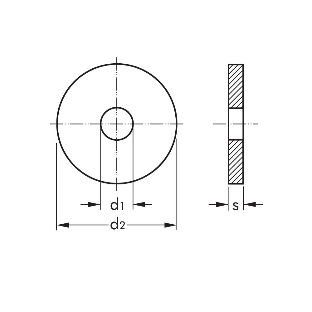 Unterlegscheiben, M8 (8 mm), Form A, Stahl, 50 Stück : : Baumarkt