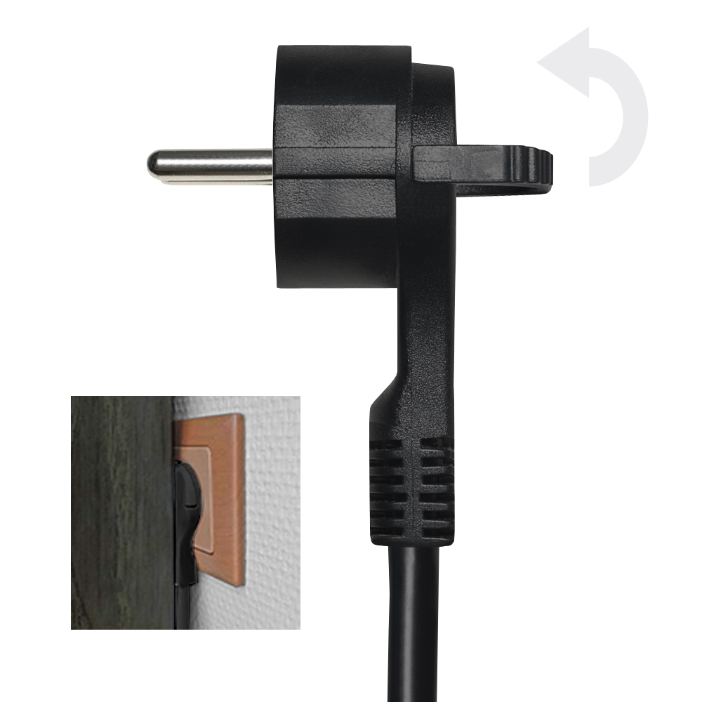 2xUSB Mehrfachstecker LED Schalter flacher Winkel Stecker 3er Steckdosenleiste 