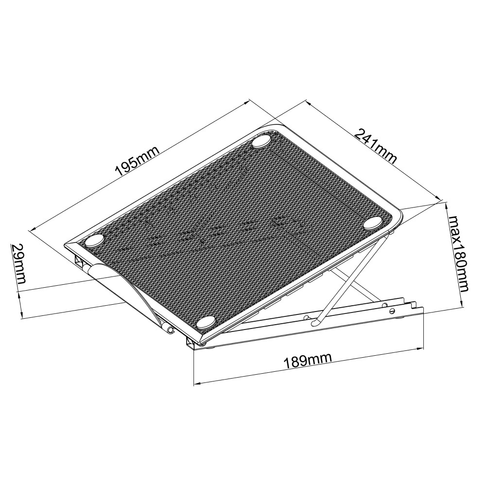Andoer Universal Tablet Stativhalterung Aluminiumlegierung Tablet-Halter  108-242mm einstellbare Klemmbreite
