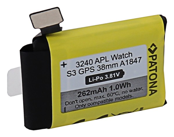 Akku A1847 kompatibel mit Apple Watch für Serie 3 GPS 38 mm