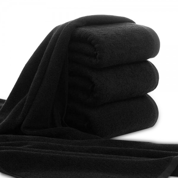 10 x ARLI Handtuch schwarz - 100% Baumwolle ( 10 er Set / Pack )