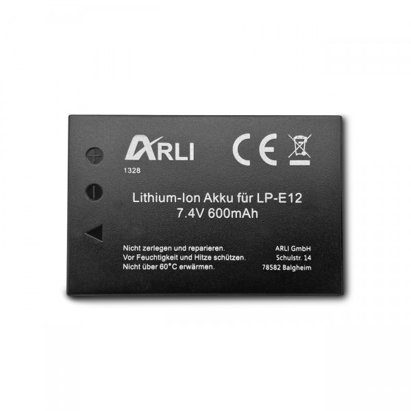 ARLI Akku für Canon EOS M50 EOS-M50 LP-E12 LPE12 M2 M10 M100 M200