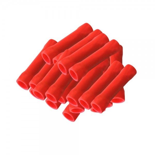 Rundsteckhülsen isoliert rot 0,5-1,5 mm² Kabelschuh Quetschverbinder 50 Stück 