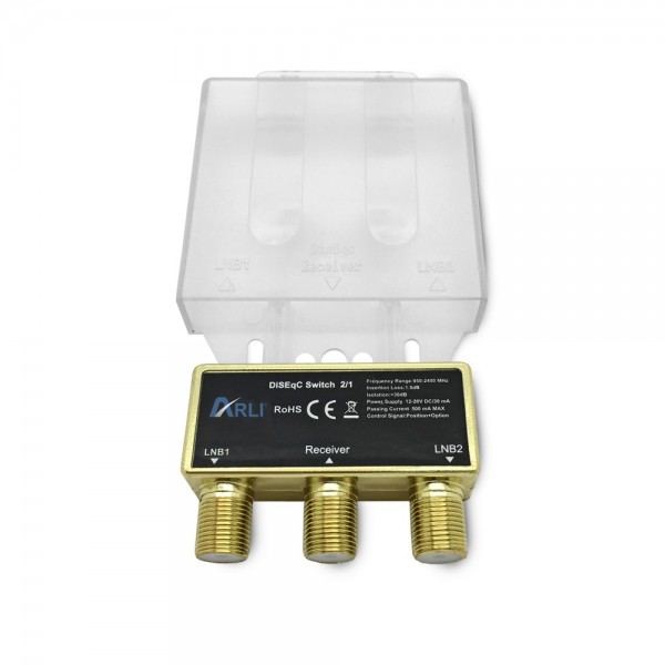 DiSEqC-Schalter-2/1-2-1-vergoldet-Wetterschutz-ARLI
