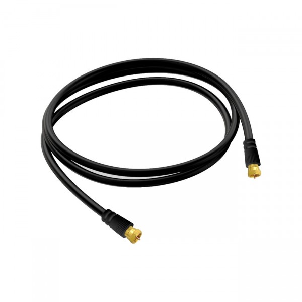 2m ARLI HD Anschlusskabel schwarz vergoldet max. 135 dB